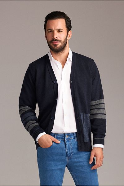 Kiğılı Wool Patterned Knitwear Cardigan