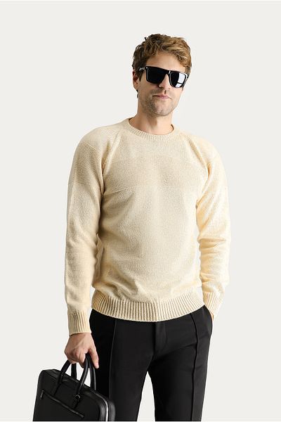 Kiğılı Crew Neck Slim Fit Slim Fit Seamless Patterned Wool Knitwear Sweater