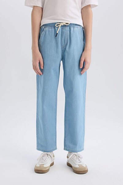 DeFacto Erkek Çocuk Straight Fit Düz Paça Basic Düz Jean Pantolon B5740A824SM