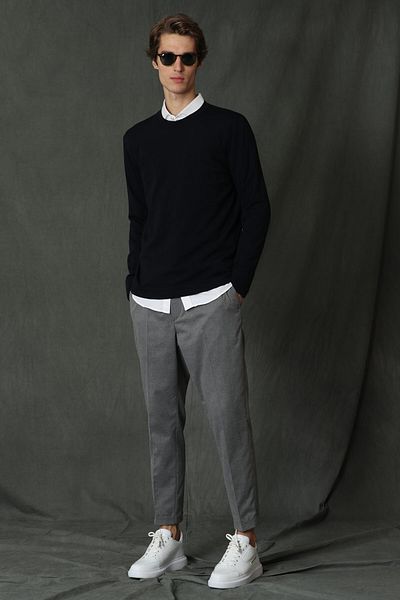 Lufian Navy Blue Star Men's Sweater