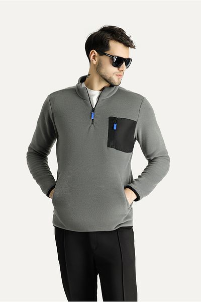 Kiğılı Half Zipper Fleece Sweatshirt