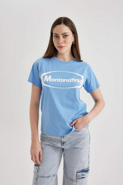 DeFacto Регулярний крій, велосипедний комір, принт, короткий рукав, футболка B6795AX24SM