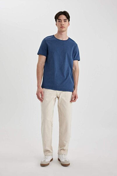 DeFacto Μπλουζάκι με κοντό μανίκι με κανονική εφαρμογή Crew Neck Basic B3491AX24SP