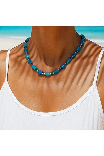 Asteria Elite Agate Evil Eye Protection Peace and Balance Necklace Bracelet Set