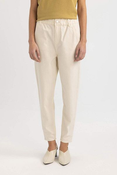 DeFacto Paperbag Gabardine Pants with High Waist Pockets - S2790Az24Sm