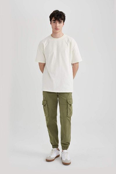 DeFacto Pantaloni tactici de jogger - Fit regulat, buzunar cargo, B6146ax24sp
