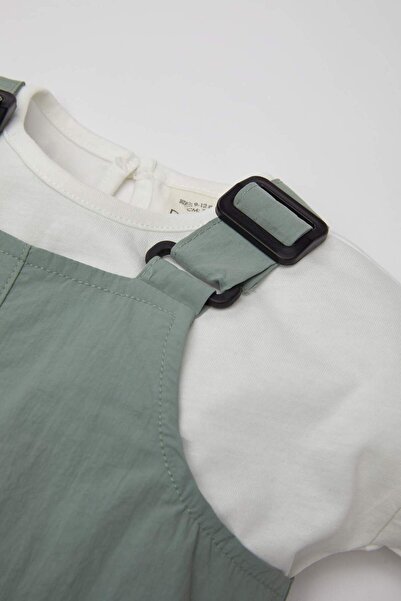 DeFacto Baby Girl 2-Piece Set Adjustable Strap Parachute Fabric Clothes Short Sleeve T-Shirt Top C2272A524Sm