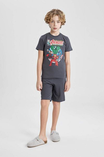 DeFacto Marvel Avengers Boy's Pajama Set - Short Sleeve, C0992A824Sp