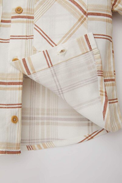 DeFacto Erkek Bebek Twill Kareli Uzun Kollu Gömlek C3597A524SP