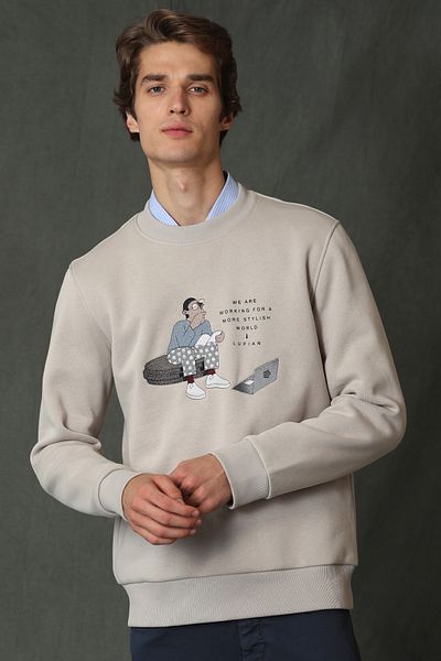 Lufian Donovan Men's Sweatshirt Beige