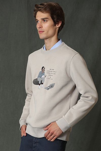 Lufian Donovan Men's Sweatshirt Beige