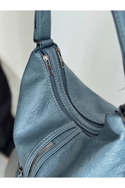 KIRASE New Casual Model Quality Soft Leather Fullly Detail Compartmented Large Size Back and Shoulder Bag