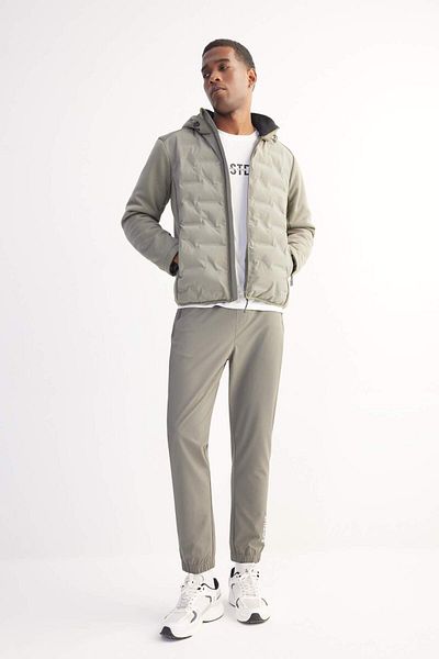 DeFacto DeFactoFit Paltoane rezistente la vânt Slim Fit Slim Fit cu glugă și buzunar cu fermoar B2301AX24SP