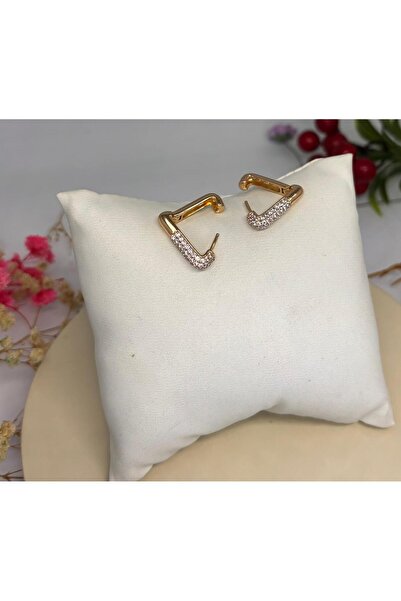 ısıkkonya Paslanmaz Kararmaz Üçgen Taşlı Klipsli Küpe [alerji Yapmayan Ürün]