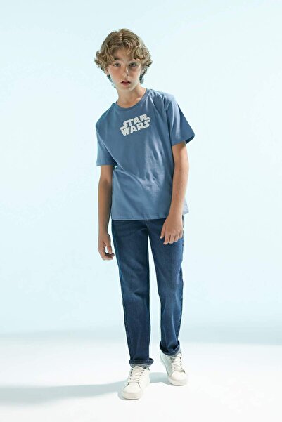 DeFacto Tricou cu mânecă scurtă pentru băiat Star Wars cu decolteu rotund B7221A824SM