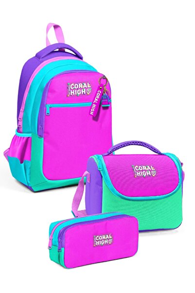 Coral High Kids Çok Renkli 3’lü Okul Çanta Seti (2025)