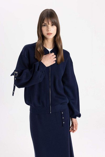 DeFacto Cardigan bomber cu guler colegiu B8859AX24SP