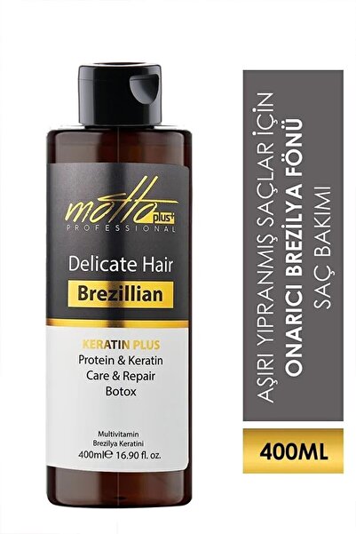 Motto Plus Professional 2'li Brezilya Fönü Şampuan Keratin Saç Düzleştirici Botox Bakım Seti (400ML ŞAMPUAN + 400ML KERATİN)