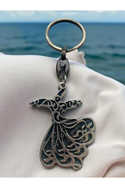 GALATA GIFT ميدالية مفاتيح معدنية على شكل درويش ملتف