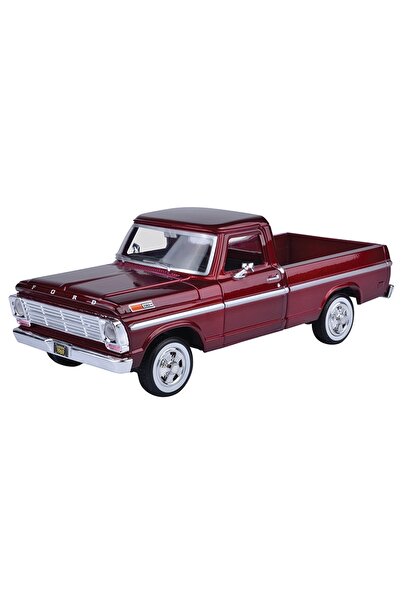 Genel Markalar MOTORMAX METAL ARABA 1969 FORD F-100 PİCKUP 1:24 3+ - VİŞNE ÇÜRÜĞÜ