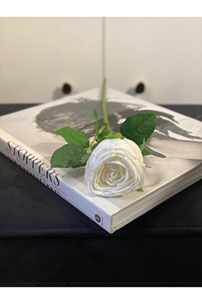 Dekordan House الاصطناعية 1. وردة مبللة ذات غصن واحد عالي الجودة (45 سم)