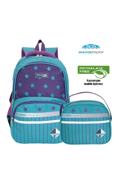 Relaxion Rucsac pentru școală primară alimentată Turcoaz Violet Rlx1320