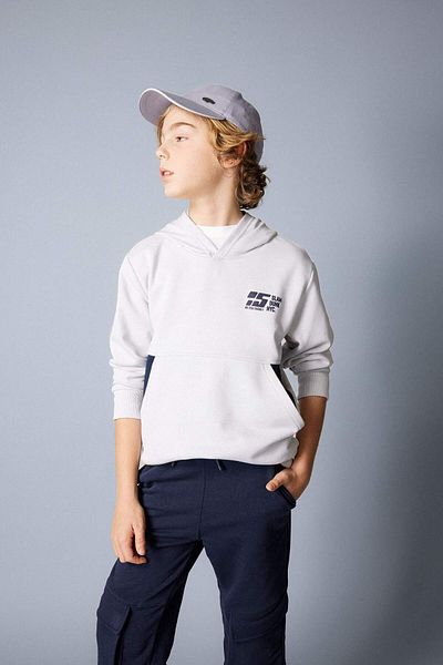 DeFacto Boy's Hooded Printed Sweatshirt B7367A824Sp