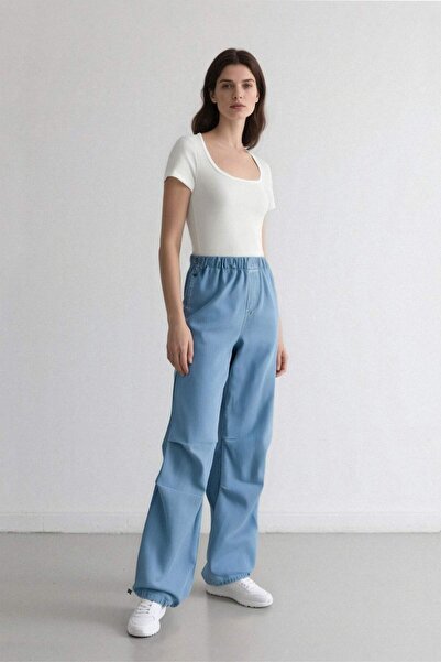 DeFacto Jogger Hochbund Ankle-Length Fallschirm-Jeanshose C1321AX24SM