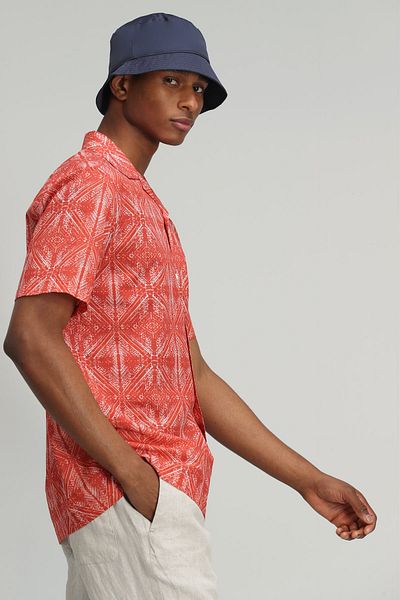 Lufian Clar Men's Smart Shirt Comfort Fit Red