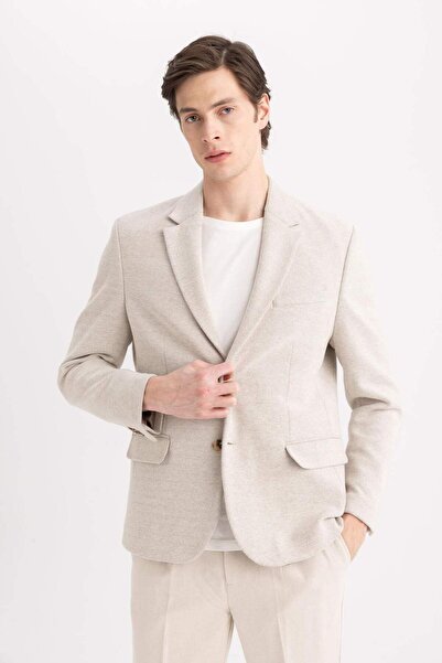 DeFacto Modern Fit Astarlı Düğmeli Blazer Ceket C5990AX24SP