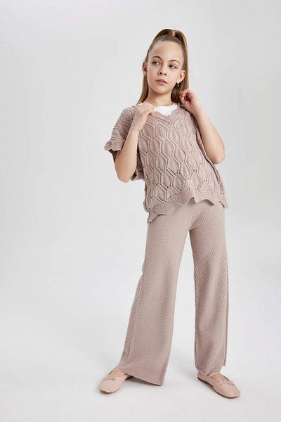 DeFacto Pantaloni din bumbac pentru fete C0540A824SM