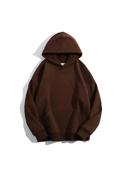 S&A DESIGN Unisex Basic Kapüşonlu Oversize Geniş 3 Iplik %100 Pamuk Sweatshirt-hoodie