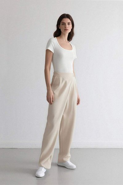 DeFacto Elastic Waist Linen Blend Harem Pants C2100Ax24Sp