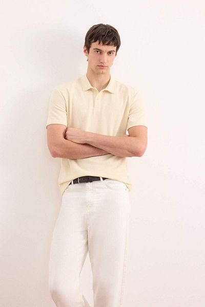 DeFacto New Regular Fit Basic Plain Short Sleeve Polo T-Shirt B4939Ax24Sp