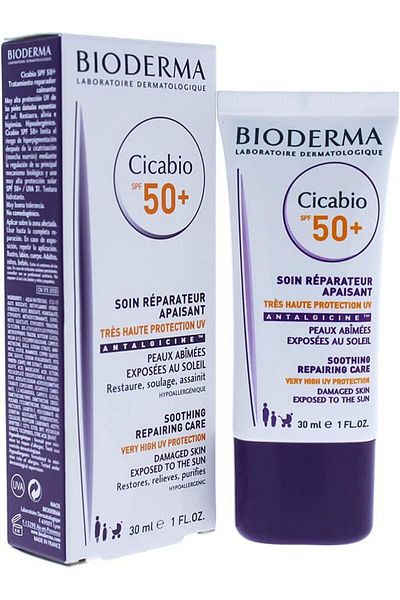 Bioderma ABCDerm Cicabio Soothing Repairing Cream SPF 50 for Unisex - 1 oz
