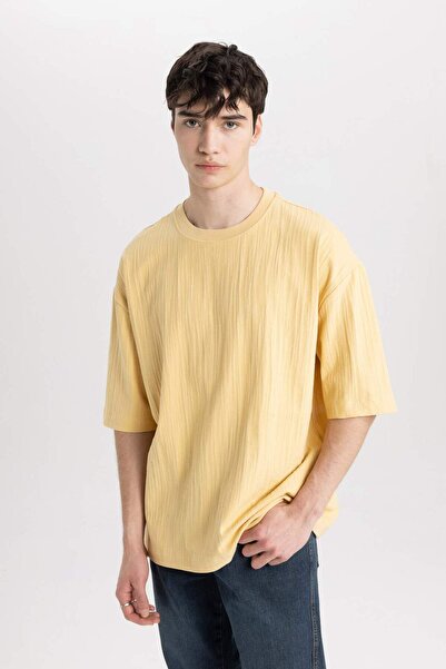 DeFacto Loose Fit Crew Neck Short Sleeve T-Shirt C0148Ax24Sm
