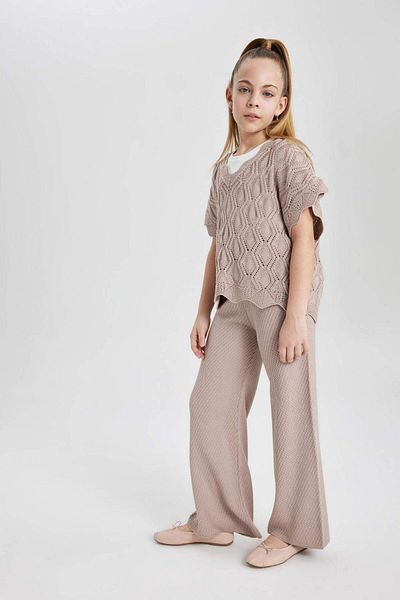 DeFacto Pantaloni din bumbac pentru fete C0540A824SM