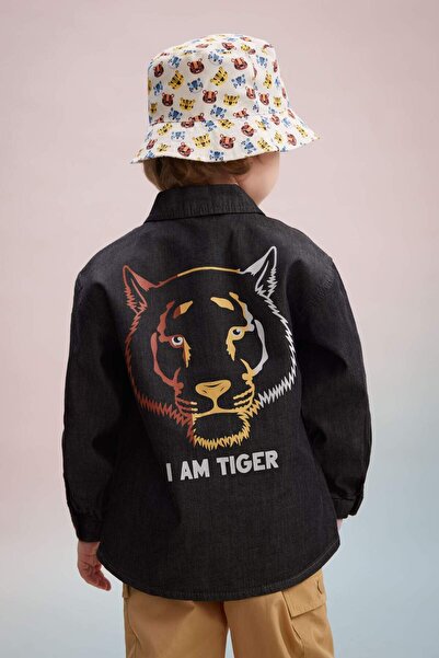 DeFacto Baby Boy Long Sleeve Jean Shirt B6739A524Sp