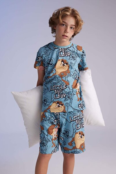 DeFacto Boys Looney Tunes Pajamas Set Short Sleeve Top Shorts C0994A824Sp