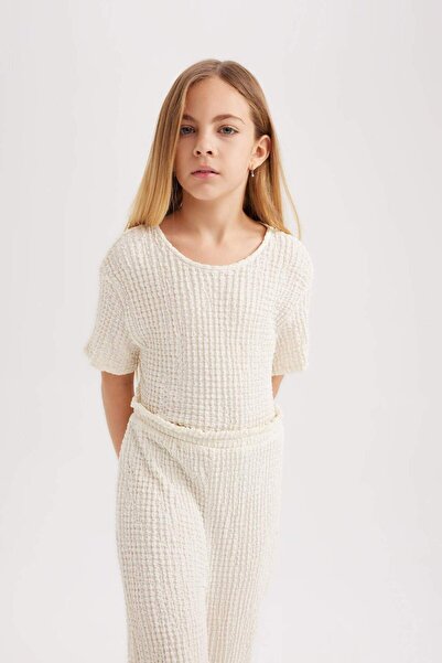 DeFacto Girls' Short Sleeve Long Jumpsuit B4637A824Sm