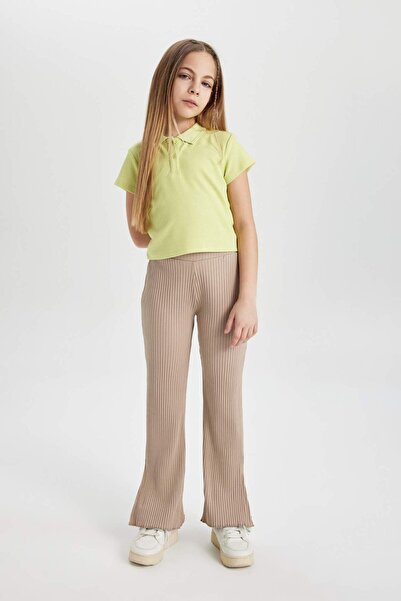 DeFacto Κοριτσίστικο κοντομάνικο μπλουζάκι πόλο - Slim Fit Slim Fit Z7794a624sm