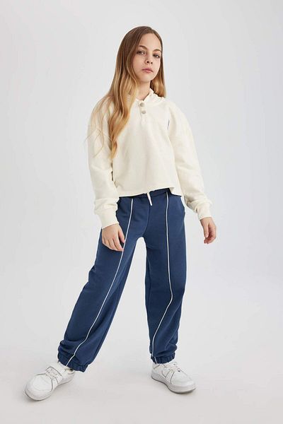 DeFacto Girl's NBA Wordmark Crop Sweatshirt - Hooded C0804a824sp