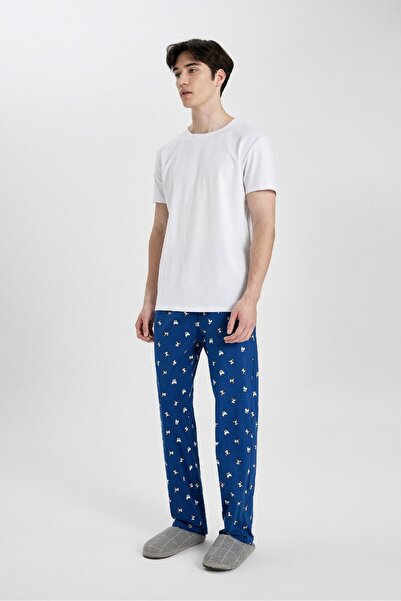 DeFacto Regular Fit Patterned Pajama Bottoms with Pockets B7273Ax24Sp