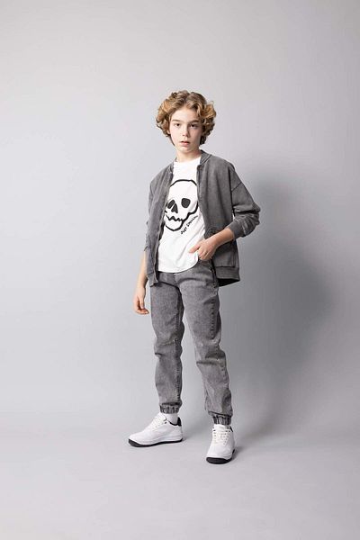 DeFacto Pantaloni de jogger pentru băieți, cu bandă elastică, pantaloni de blugi B5448A824SP