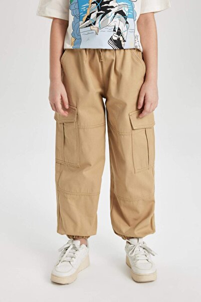 DeFacto Girl's Parachute Cargo Cotton Trousers C0447A824Sp