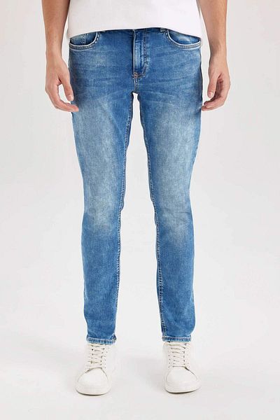 DeFacto Carlo Skinny Fit Extra Slim Fit Talie normală Pantaloni de jeans cu picioare extra înguste B4672AX24SP