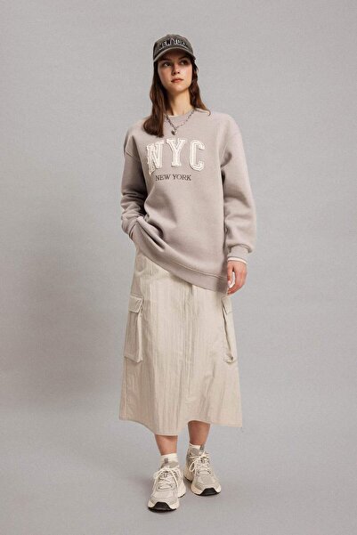 DeFacto A Kesim Paraşüt Uzun Boy Etek B8404AX24SP