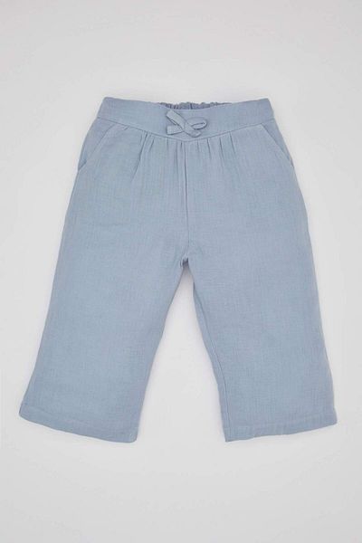 DeFacto Baby Girl Elastic Waist Wide Loose Leg Muslin Trousers B9459A524Sp