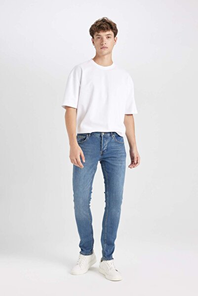 DeFacto Carlo Skinny Fit Екстра вузький крій, нормальна талія, екстра вузькі штанини, джинси C1814AX24SP