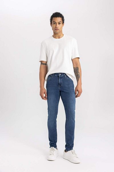 DeFacto Carlo Skinny Fit Extra Slim Fit Talie normală Pantaloni de jeans cu picioare extra înguste C0688AX24SP